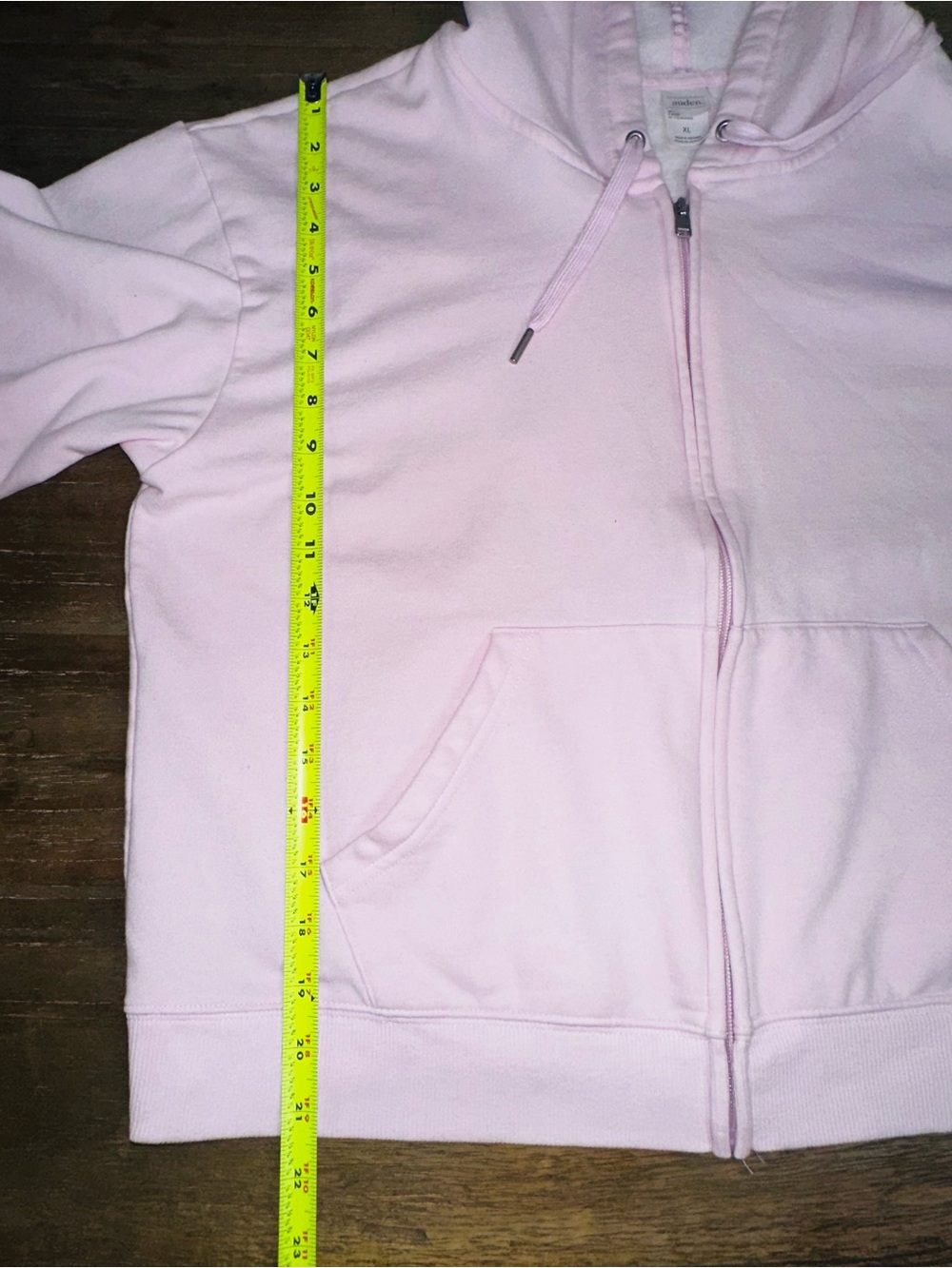 AUDEN Pink ZIP up Hoodie Sz: XL - Picture 5 of 5